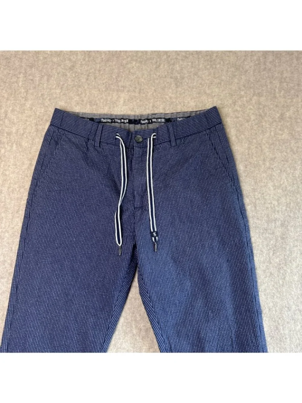 FootJoy FJ x Todd Snyder Stripe Seersucker Jogger Mens M Navy Drawstring